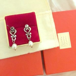 James Avery Earrings with pearl drop